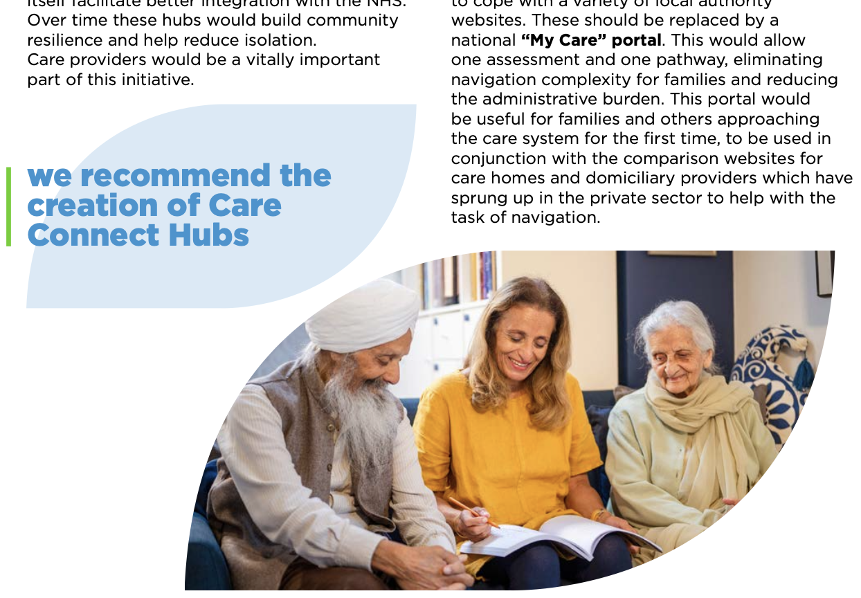Illustration: creation of Care Connect Hubs as community support centres